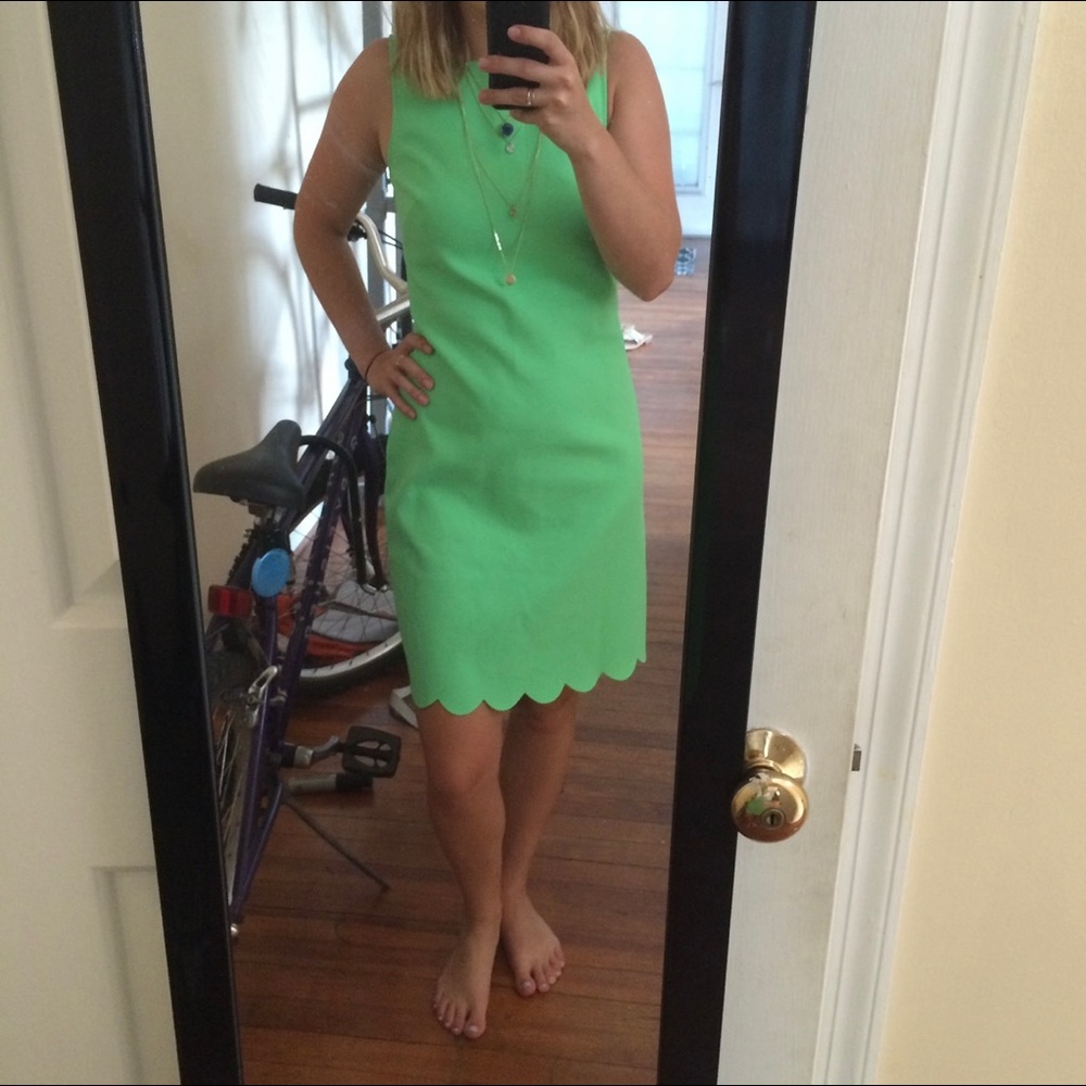 J. Crew Factory Scallop-Hem Cocktail Dress
